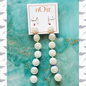 nOir Simulated Freshwater Pearl Drop Earrings